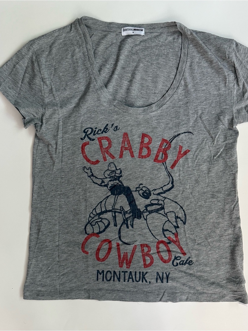 Montauk Mainstay Rick’s Crabby Cowboy Cafe ladies T-shirt size M